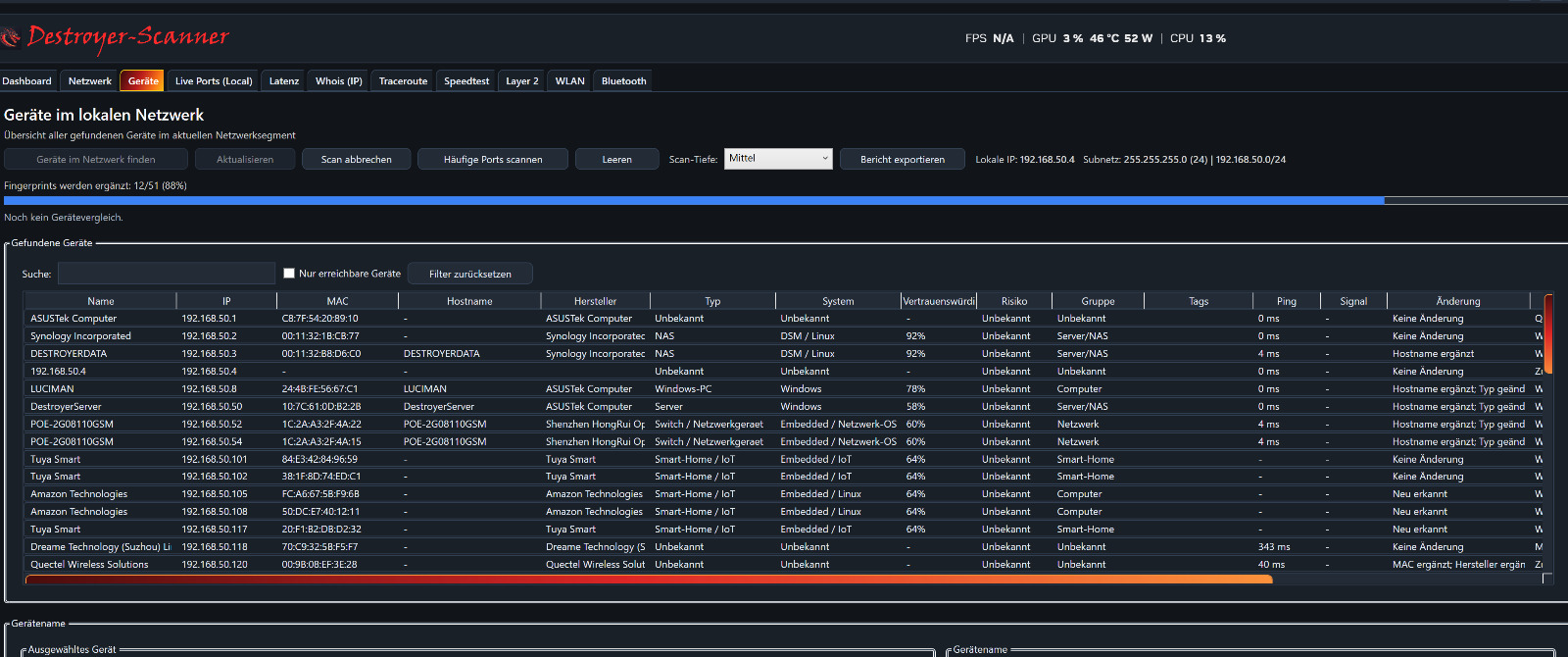 Screenshot von Destroyer-Security Scanner