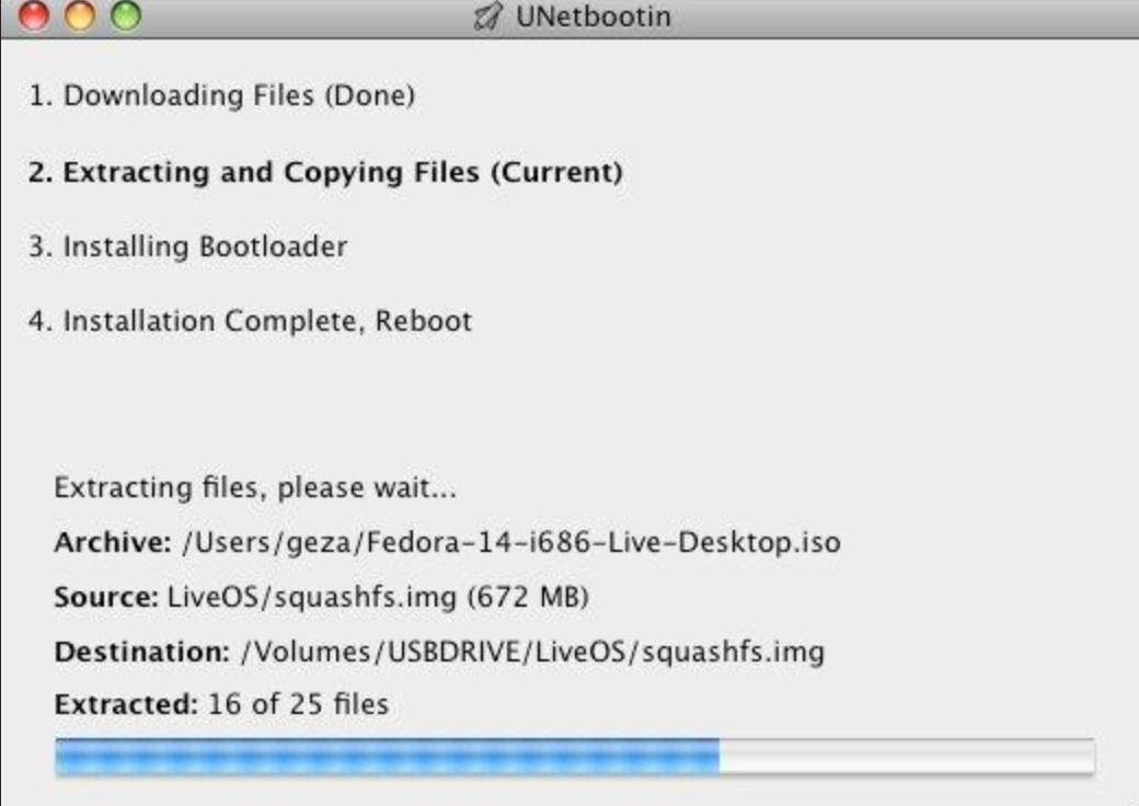 Screenshot von UnRaR